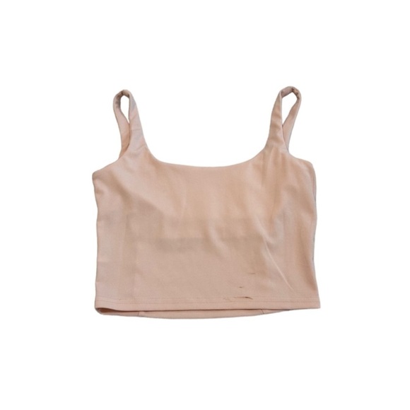 Light Pink Women's Ruched Sleeveless Cropped Cami Size Small - Picture 4 of 10